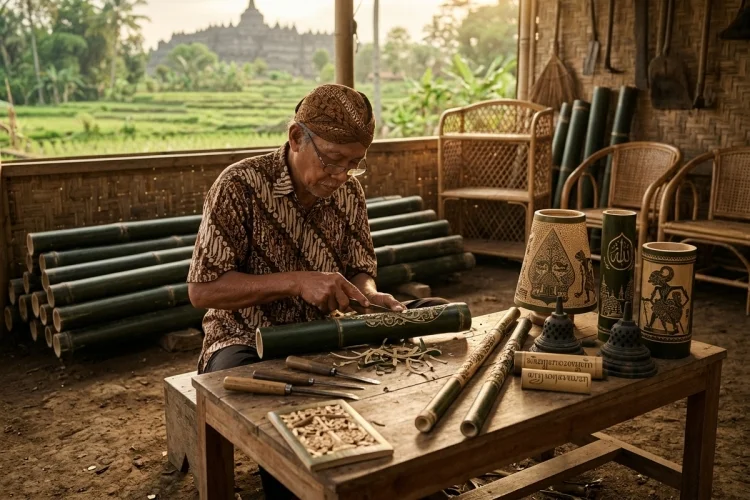 Bambu Ukir Candirejo dan Proses Pembuatannya yang Penuh Ketelitian